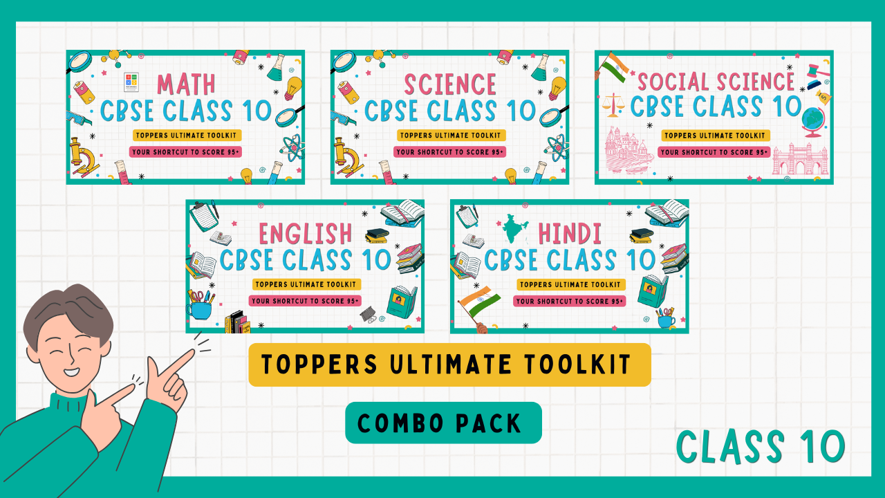 Topper’s Toolkit Combo : Class 10 : 5 Subjects